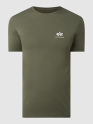 T-Shirt mit Logo-Print Modell 'Basic T' von Alpha Industries Grün - 12