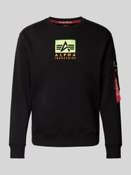 Sweatshirt mit Rundhalsausschnitt von Alpha Industries Schwarz - 18