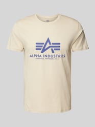 T-Shirt mit Label-Print von Alpha Industries Beige - 22