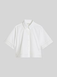 Regular Fit Kurzarmbluse aus reiner Baumwolle mit Lochstickerei von Marc O'Polo - 36