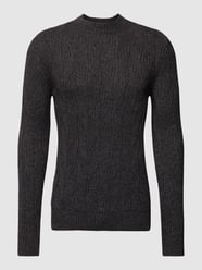 Gebreide pullover met structuurmotief, model 'CARIS' van Selected Homme Grijs - 42