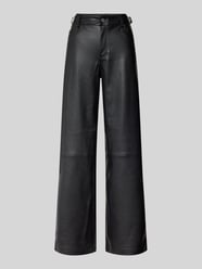 Wide Leg Hose in Leder-Optik Modell 'HEIDI' von Only Schwarz - 34