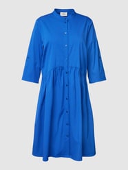 Knielange overhemdjurk met maokraag van ROBE LÉGÈRE Blauw - 29