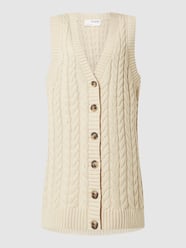 Cardigan mit Zopfmuster Modell 'Sella' von Selected Femme Beige - 6
