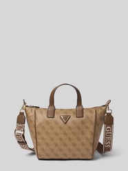 Torebka typu tote z nadrukiem z logo na całej powierzchni model 'Follie' od GUESS - 4