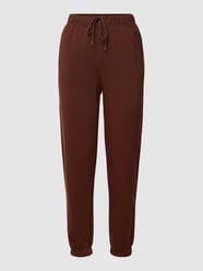 Sweatpants mit seitlichen Eingrifftaschen Modell 'CHILLI' von Pieces Braun - 19