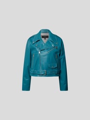 Lederjacke im Biker-Look von Arma Blau / Türkis - 14