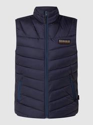 Regular fit bodywarmer met opstaande kraag, model 'Aerons' van Napapijri Blauw - 24