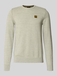 Sweter z dzianiny z prążkowanymi wykończeniami od PME Legend - 10