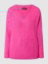 Sweter z mieszanki wełny i wełny z alpaki  od miss goodlife Fuksjowy - 48