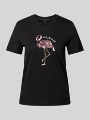 T-shirt o kroju regular fit z cekinami model ‘KITA’ od Only - 4
