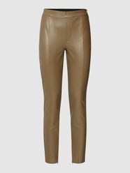 Leggings mit elastischem Bund Modell 'Nappa' von Milano Italy Grün - 10