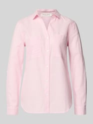 Regular Fit Bluse mit V-Ausschnitt und Brusttaschen von Christian Berg Woman Pink - 4
