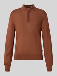 Regular Fit Poloshirt aus reiner Wolle Modell 'Lancione' von BOSS Beige - 15