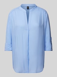 Bluse mit V-Ausschnitt Modell 'Banoria' von BOSS Blau - 5