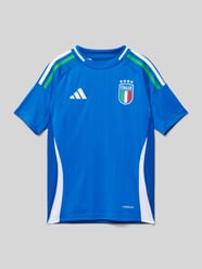 T-Shirt mit Label-Print Modell 'FIG' von ADIDAS SPORTSWEAR Blau - 1