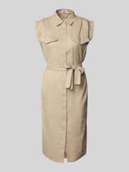 Leinenkleid mit Hemdblusenkragen Modell 'BEKIME' von Drykorn Beige - 47