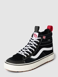 High Top Sneaker aus Leder-Mix mit Kontraststreifen von Vans Grau / Schwarz - 43