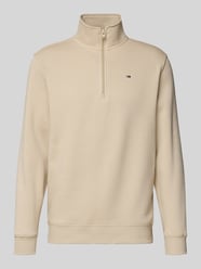Loose fit sweatshirt van katoenmix van Tommy Jeans Beige - 5