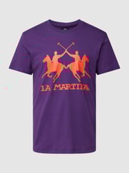 T-Shirt mit Label-Print von La Martina Lila - 12