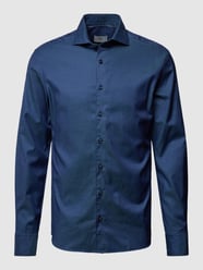 Slim Fit Premium Shirt mit Haifischkragen von Eterna Blau - 22