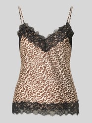 Regular Fit Top aus Satin mit Spitzenbesatz von REVIEW - 31