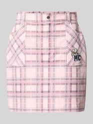 Mini-Rock aus Baumwoll-Mix mit Stickereien von Marc Cain Pink - 18