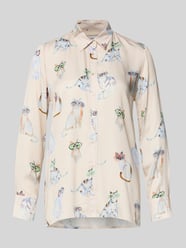 Regular Fit Bluse mit Manschetten von Emily Van den Bergh Beige - 30