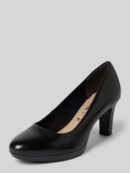 Pumps aus Leder mit Plateausohle von Tamaris Schwarz - 6