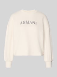 Bluza z nadrukiem z logo i okrągłym dekoltem od Armani Exchange - 48