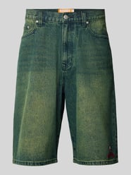 Bermudas in lockerer Passform mit Label-Stitching von Review Blau - 6