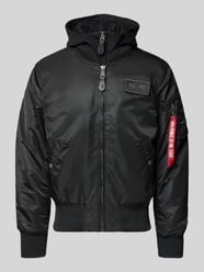 Bomberjacke mit Kapuze und Label-Stitching von Alpha Industries - 14