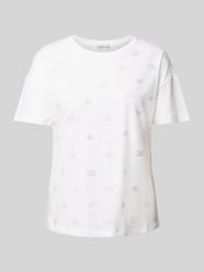 T-shirt met geribde ronde hals van Liu Jo White - 42