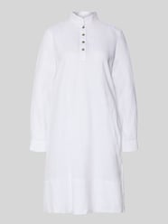 Leinenkleid mit Stehkragen und kurzer Knopfleiste von Christian Berg Woman - 37