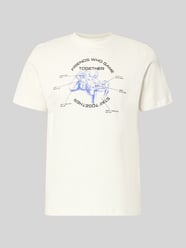 Damski t-shirt o kroju regular fit z nadrukiem z motywem Model 'Klements' od Blend - 8