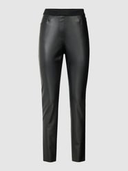 Hose in Leder-Optik von Marc Cain Grau / Schwarz - 32