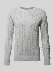 Strickpullover mit Label-Stitching von Gant Grau - 30