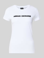 t-shirt o kroju slim fit z czystej bawełny od Armani Exchange - 11