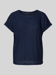 T-shirt o kroju relaxed fit z ażurową koronką model ‘TASSA’ od VERO MODA - 32