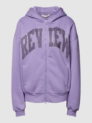 Sweatjacke mit Ziersteinen von REVIEW Lila - 18