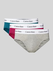 Slip mit Label-Bund im 3er-Pack von Calvin Klein Underwear Grau - 34