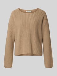 Relaxed Fit Pullover aus Schurwoll-Mix von Marc O'Polo Beige - 3