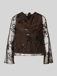 Langarmbluse mit Paillettenbesatz von PIECES - 35