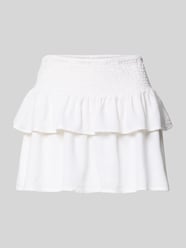 Rozkloszowana mini-spódnica z mieszanki wiskozy i lnu model 'GOA' od ONLY - 48
