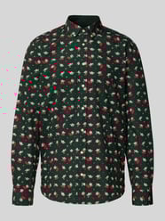 Regular Fit Freizeithemd mit Weihnachtsmotiv von Montego - 5