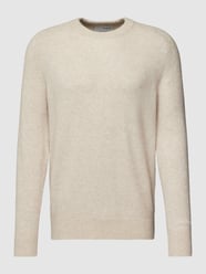 Strickpullover mit gerippten Abschlüssen Modell 'RAI' von SELECTED HOMME Beige - 39