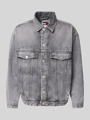 Oversized Jeansjacke mit Label-Stitching Modell 'AIDEN' von Tommy Jeans Grau - 6