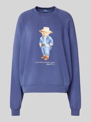 Oversized Sweatshirt mit Motiv-Print von Polo Ralph Lauren Blau - 5