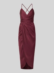 Midikleid mit gelegten Falten von VM by Vera Mont Bordeaux - 28