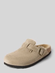 Huisschoenen van echt leer model 'Boston' van Birkenstock Beige - 10